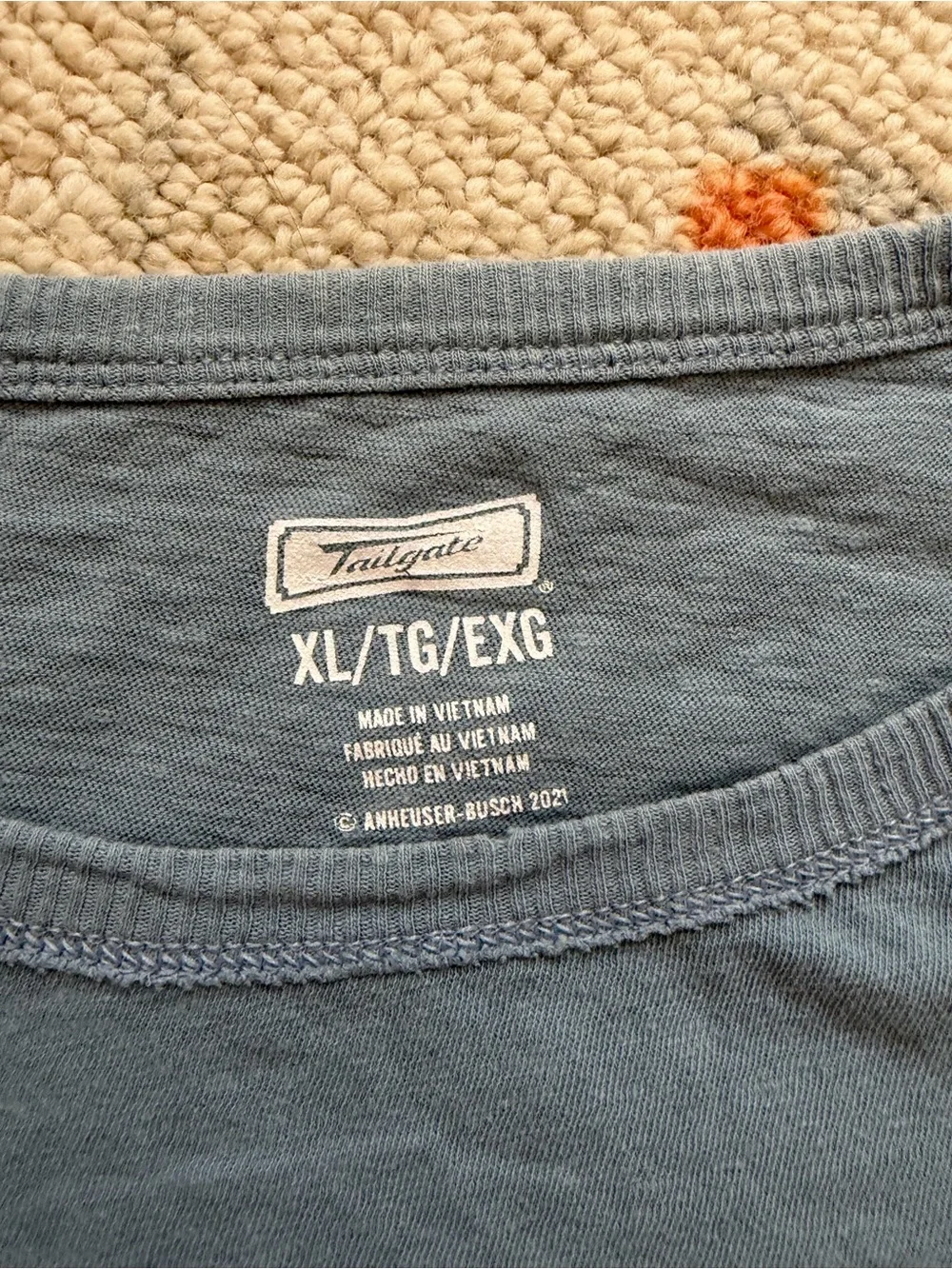 Budweiser Blue Graphic Crewneck T-Shirt - Picture 2 of 4